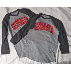 Georgia Bulldogs SEC Pro Edge Gray 3/4 Sleeve Shirts Size Small New With Tags